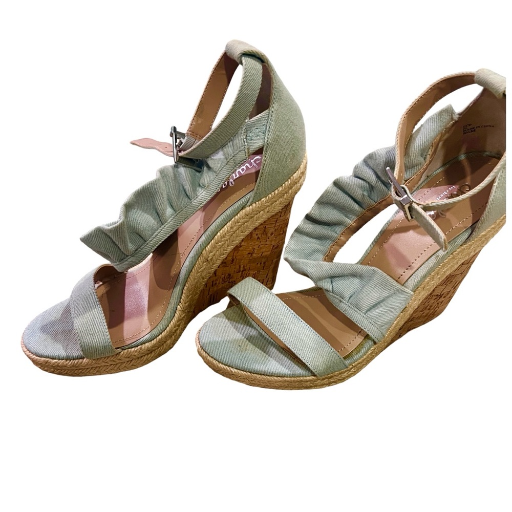 Charles By Charles David denim Wedge Sandals